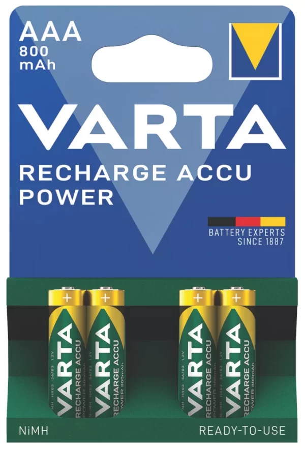 Varta Ready2Use Rechargeable AAA Batteries 4 Pack 1